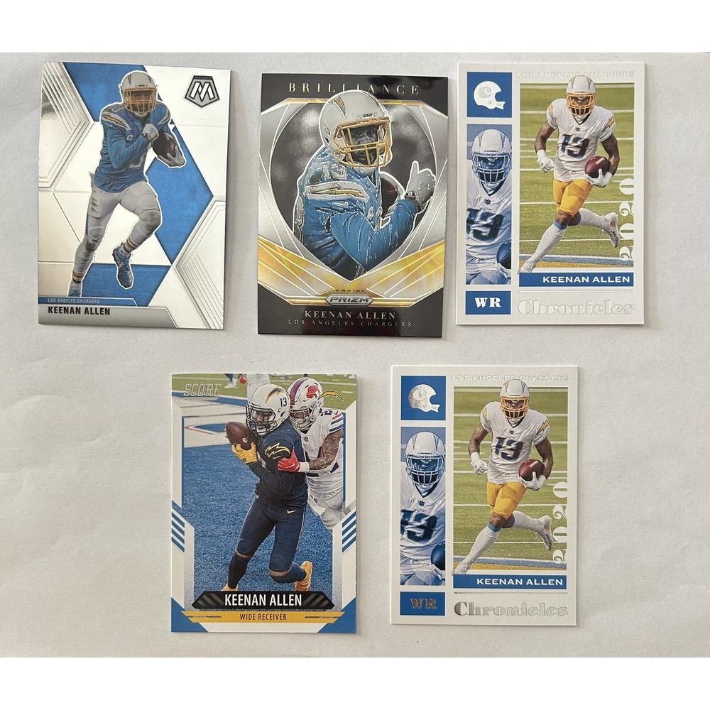 Lot of 5 Panini Keenan Allen Chargers Football Trading Cards (X9)